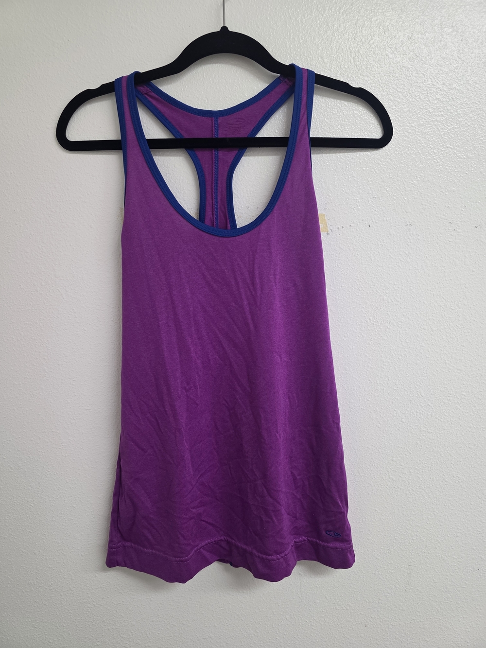 Women’s Purple Racerback Tank with Blue Trim (0609)